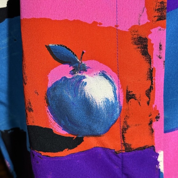 Emanuel Ungaro Parallele Paris Silk Blouse Vtg 80's Sz 6 Iconic Print Documented - Picture 8 of 16